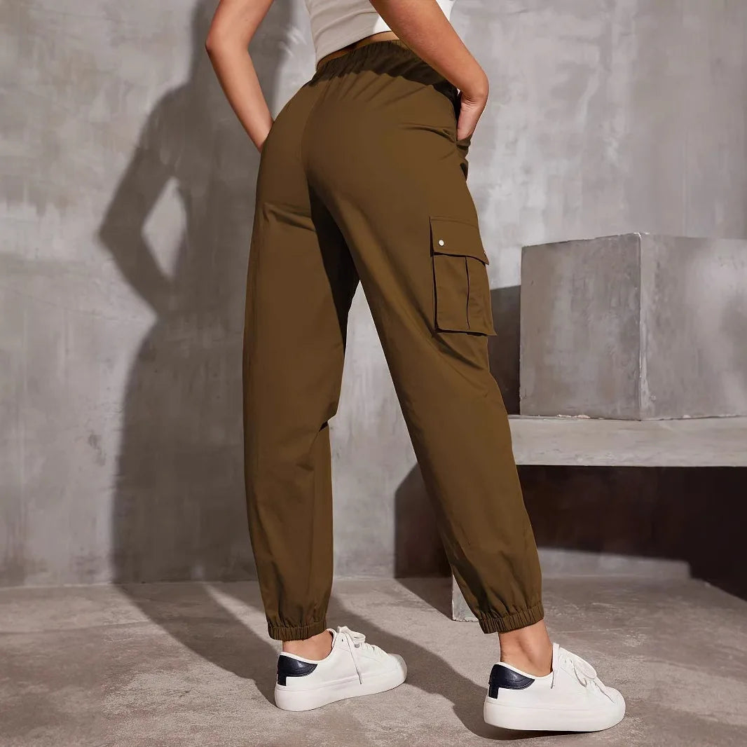 Lässige Y2K-Cargohose – High Waist, Wide Leg & Utility Style